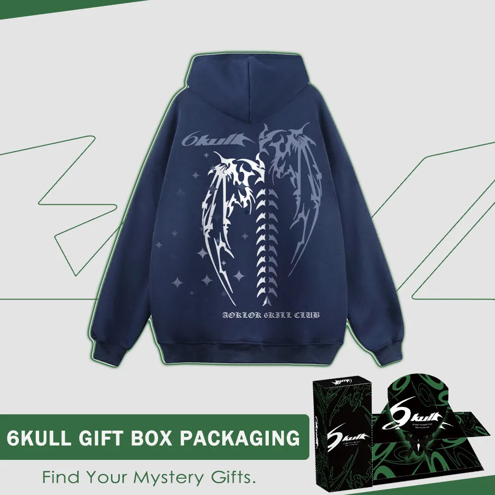 6Kull | Versatile Wings Solid Color Hoodie