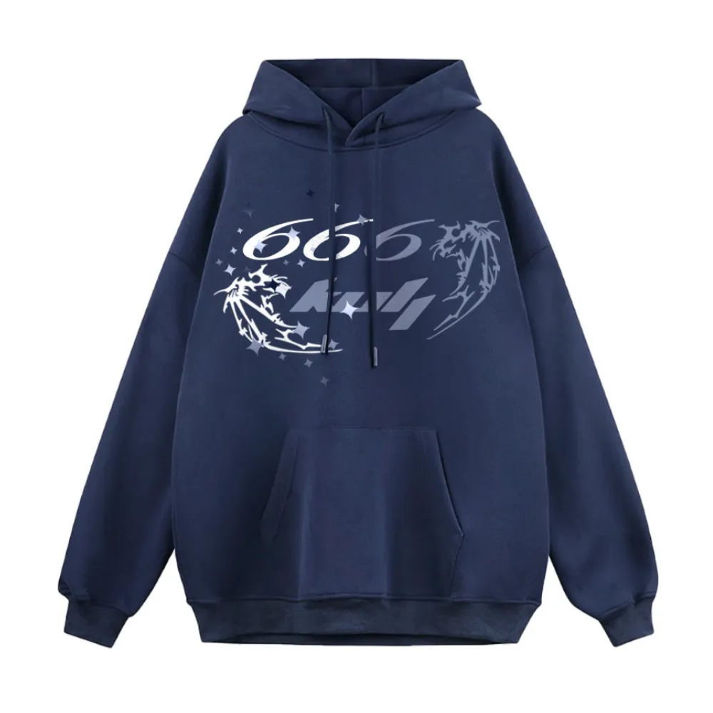 6Kull | Versatile Wings Solid Color Hoodie