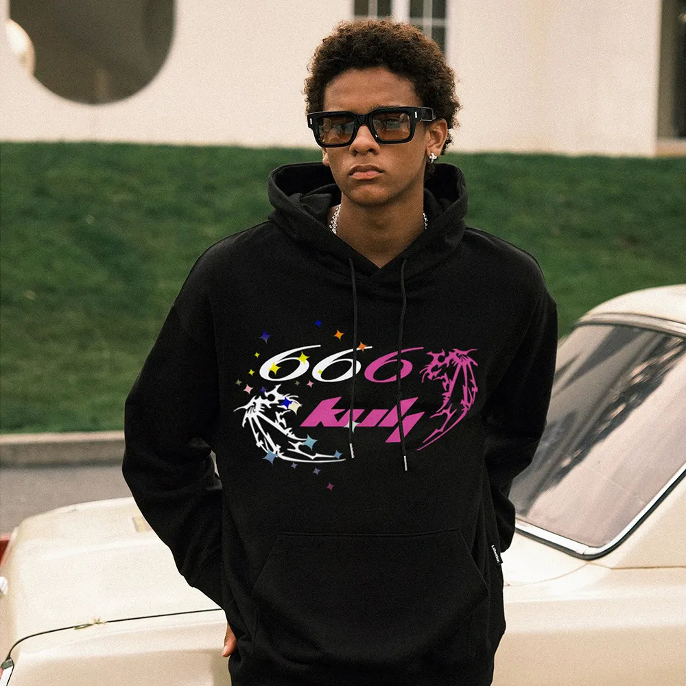 6Kull | Versatile Wings Solid Color Hoodie