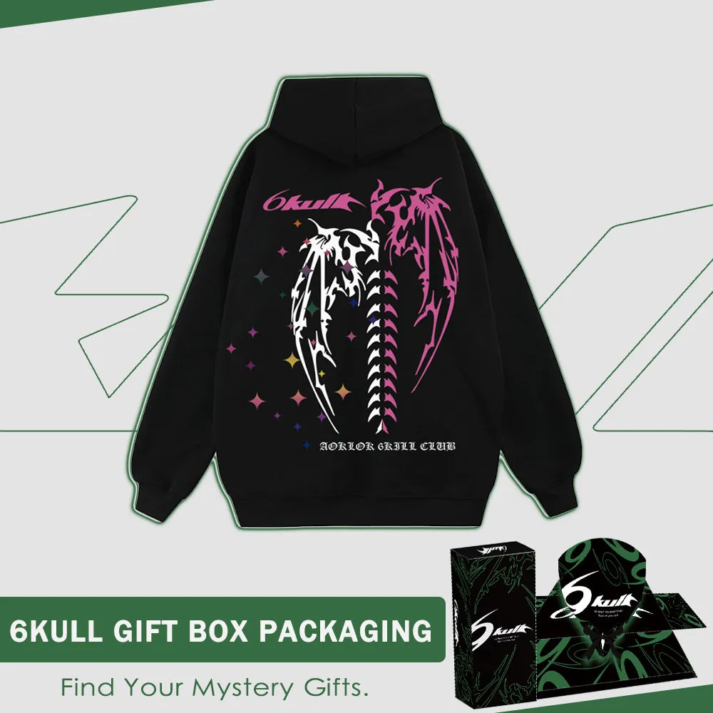 6Kull | Versatile Wings Solid Color Hoodie