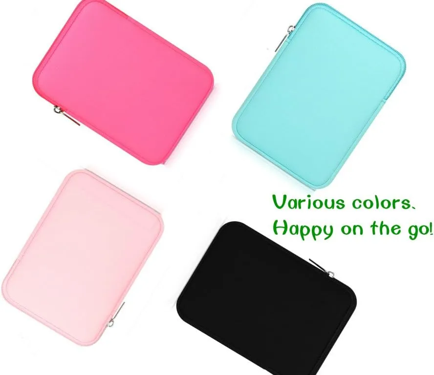 7-8 Inch Tablet Carrying Sleeve Bag, Protective Neoprene Zipper Case Cover for New iPad Mini 5th Generation 7.9" 2019, iPad Mini 5 4 3 2 1, Galaxy Tab A 8.0 2018, NeuTab 7" - Magenta