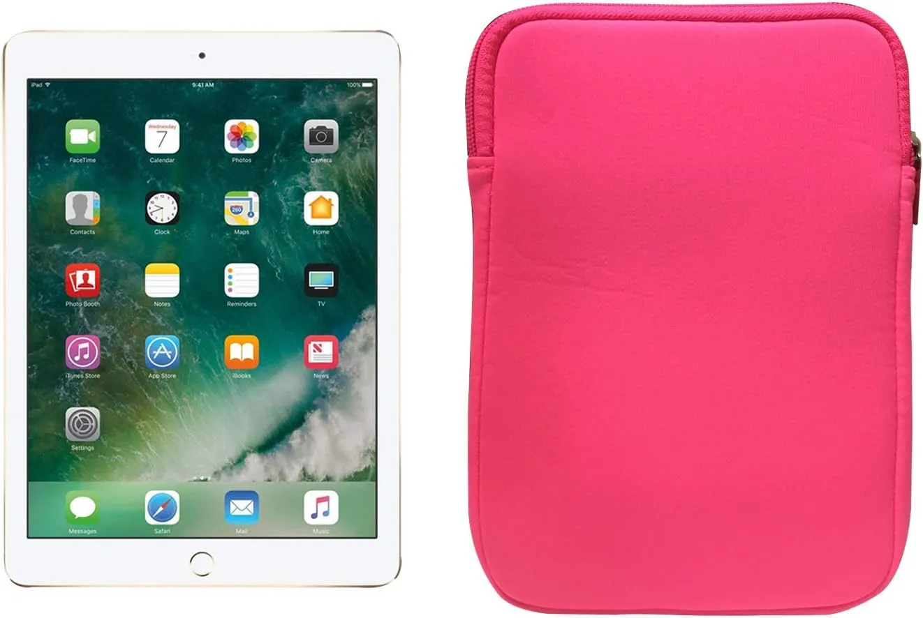 7-8 Inch Tablet Carrying Sleeve Bag, Protective Neoprene Zipper Case Cover for New iPad Mini 5th Generation 7.9" 2019, iPad Mini 5 4 3 2 1, Galaxy Tab A 8.0 2018, NeuTab 7" - Magenta