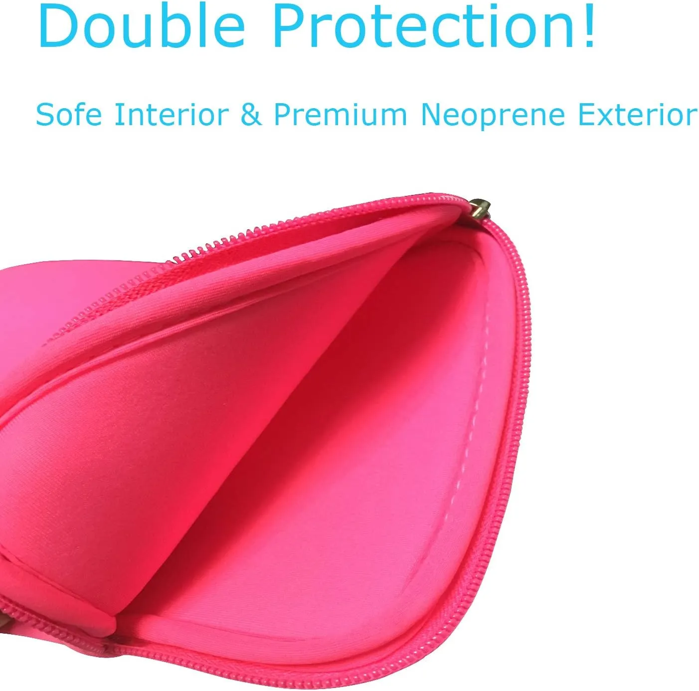 7-8 Inch Tablet Carrying Sleeve Bag, Protective Neoprene Zipper Case Cover for New iPad Mini 5th Generation 7.9" 2019, iPad Mini 5 4 3 2 1, Galaxy Tab A 8.0 2018, NeuTab 7" - Magenta