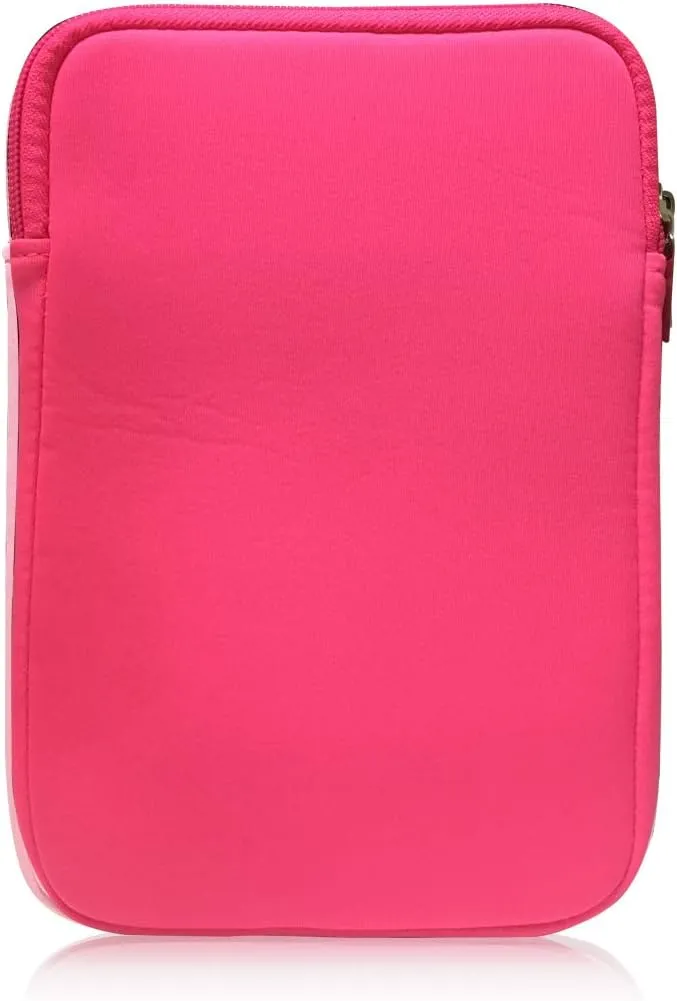 7-8 Inch Tablet Carrying Sleeve Bag, Protective Neoprene Zipper Case Cover for New iPad Mini 5th Generation 7.9" 2019, iPad Mini 5 4 3 2 1, Galaxy Tab A 8.0 2018, NeuTab 7" - Magenta