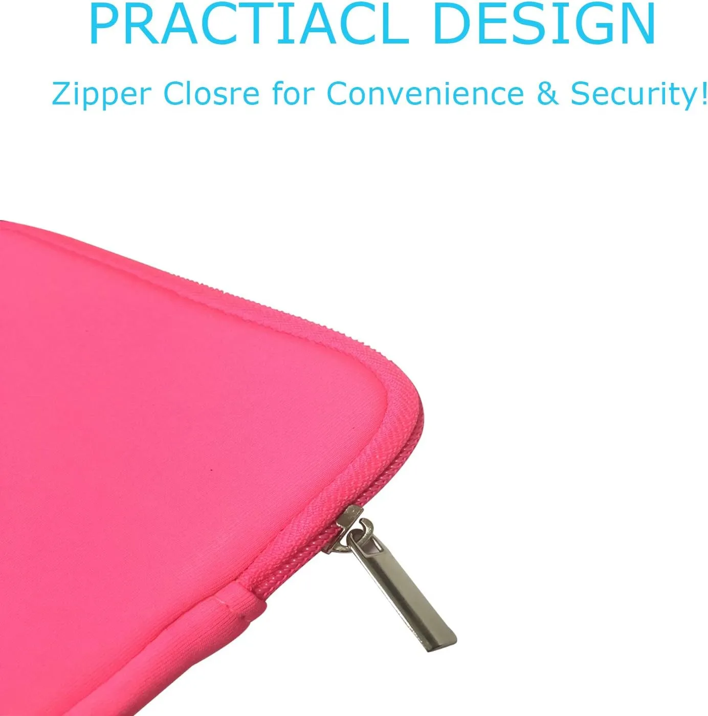 7-8 Inch Tablet Carrying Sleeve Bag, Protective Neoprene Zipper Case Cover for New iPad Mini 5th Generation 7.9" 2019, iPad Mini 5 4 3 2 1, Galaxy Tab A 8.0 2018, NeuTab 7" - Magenta