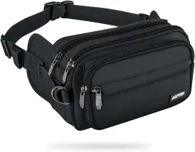 AGPTEK Fanny Pack for Women Men, RFID Large Capacity Waist Wallet Bag, Adjustable & Waterproof Bum Belt Pouch for Travel, Running, Shopping, Hiking, Dog Walking, Cycling, Climbing
