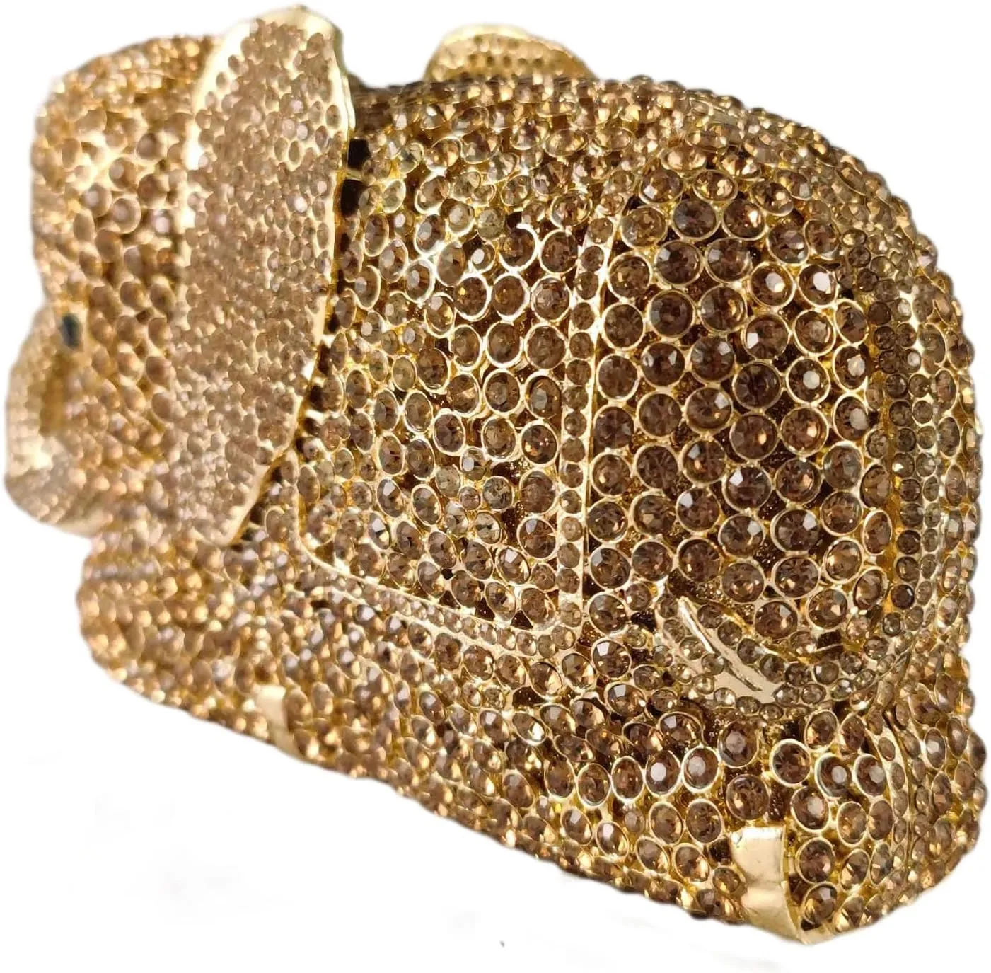 Boutique De FGG Elephant Clutch Purse Women Animal Rhinestone Evening Handbags Bridal Party Prom Crystal Minaudiere Bag,Mini