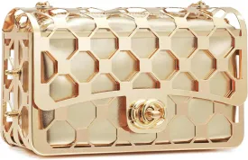 CARIEDO Women Evening Bag Elegant Clutch Purse Exquisite Velvet Metal Hollow out Handbags Prom Wedding Party (black)
