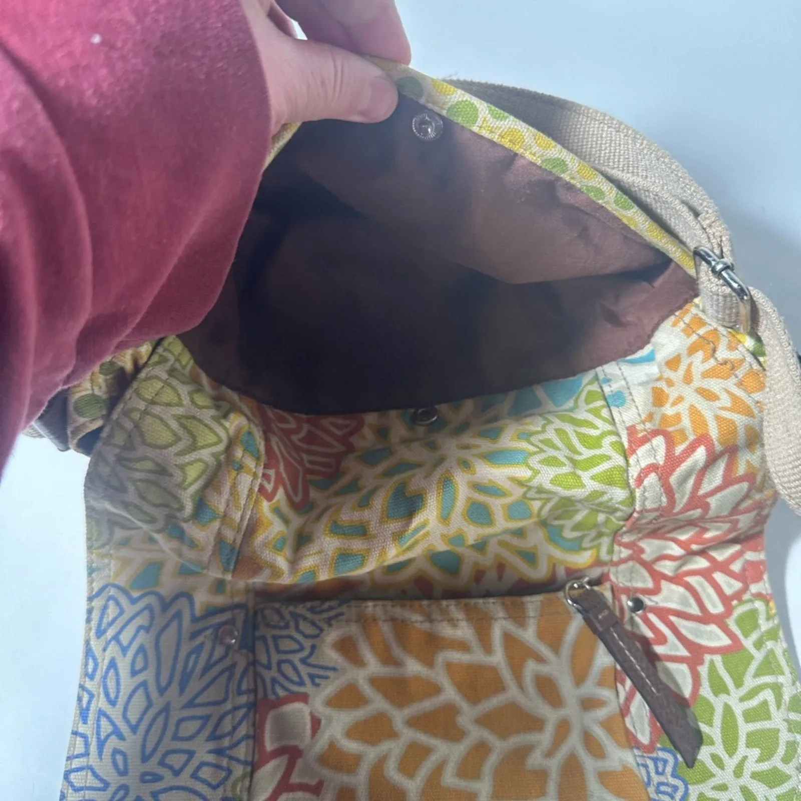 Colorful Yellow and Green Shoulder Bag with Patchwork Design