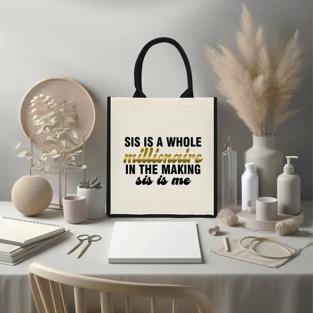 Decohim Boss Lady Gifts for Women, Supervisor & Leadership Gifts, Waterproof Canvas Tote Bag for Boss Day & Christmas