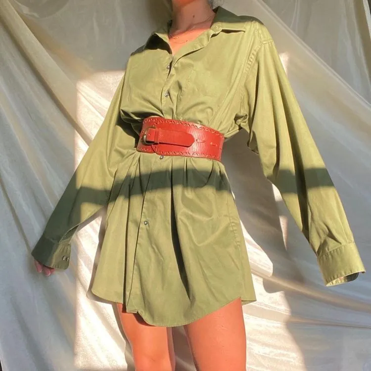 Emily Lapel Satin Dress