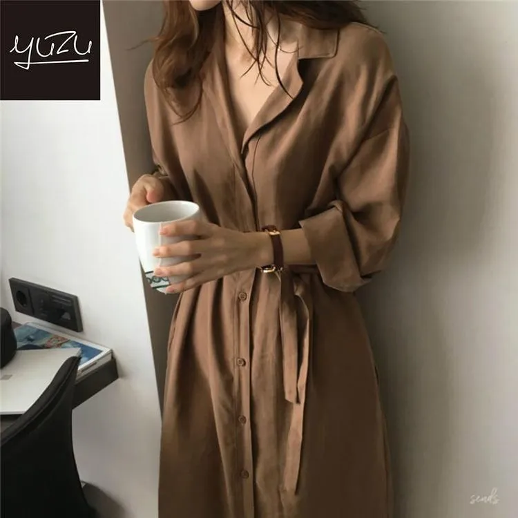 Emily Lapel Satin Dress