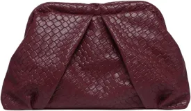 Floerns Women's Vintage Leather Ruched Bag Evening Handbag Dumpling Clutch Purse