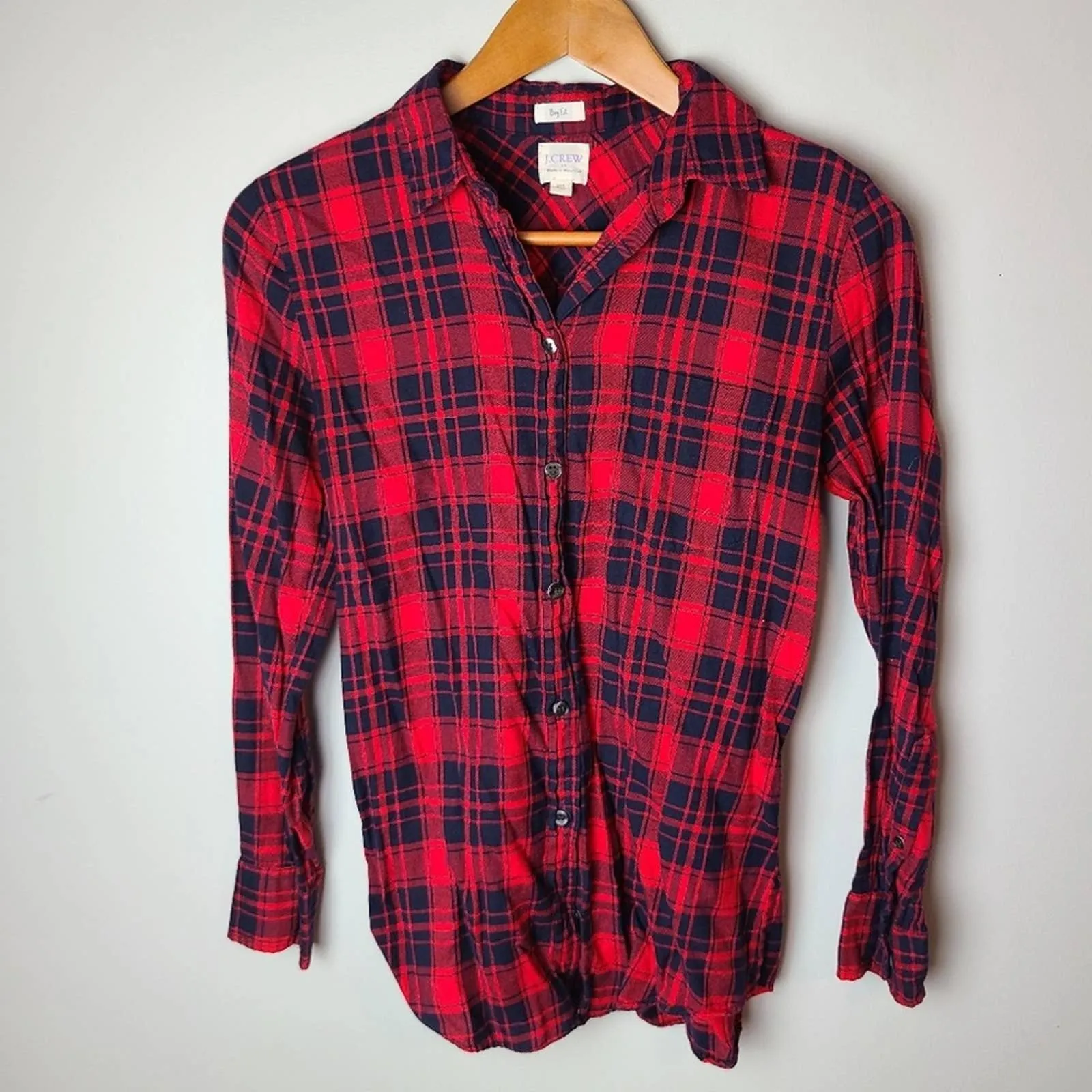 J. Crew Boy Fit Flannel Long Sleeved Shirt - XXS