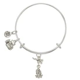 Marshmallow Stick Backpack Charm Bangle Bracelet