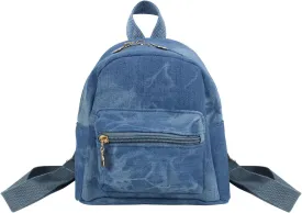 Mini Backpack Purse, Denim Women's Retro Small Backpack for Girls (Blue)