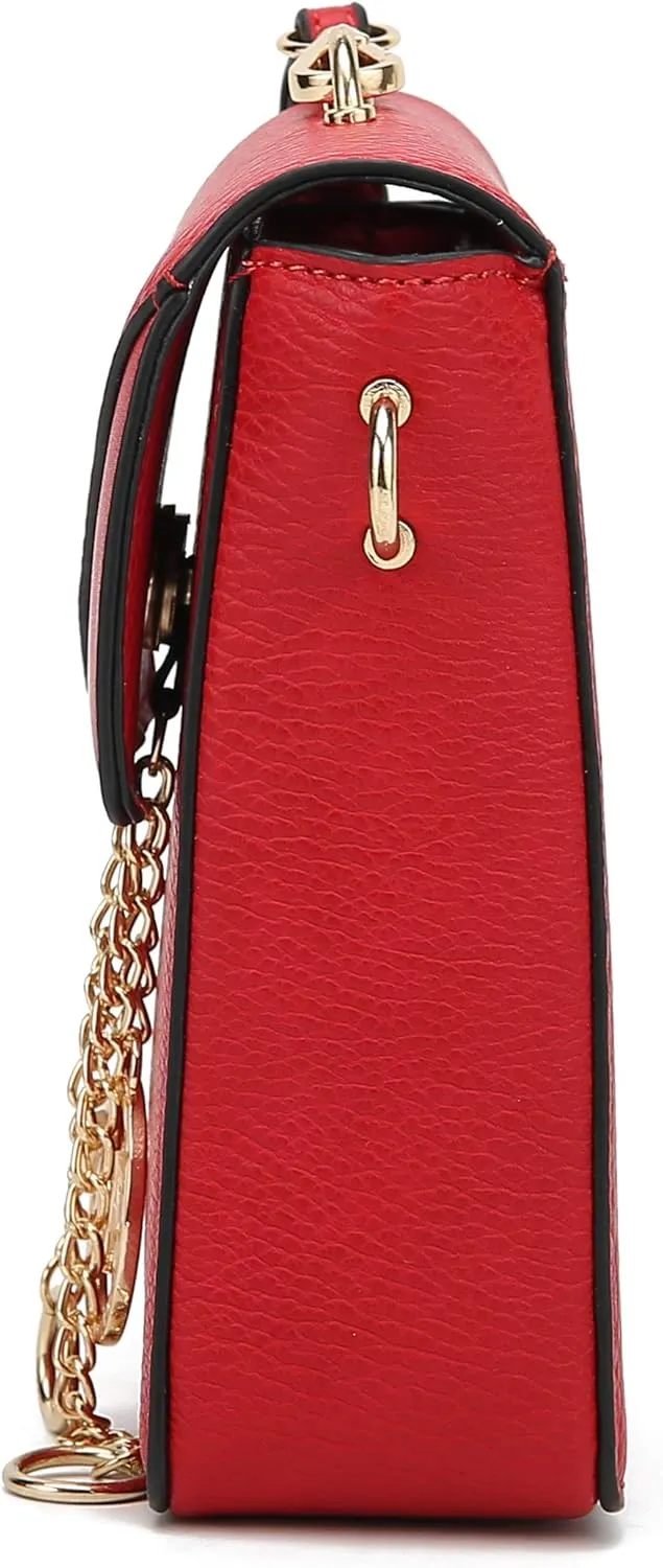 MKF Collection Small Crossbody Bag Cell Phone Purse for Women Card Slots  Vegan Leather Cellphone Bag Case by Mia K