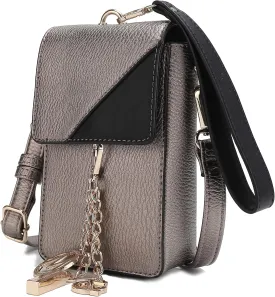 MKF Collection Small Crossbody Bag Cell Phone Purse for Women Card Slots  Vegan Leather Cellphone Bag Case by Mia K