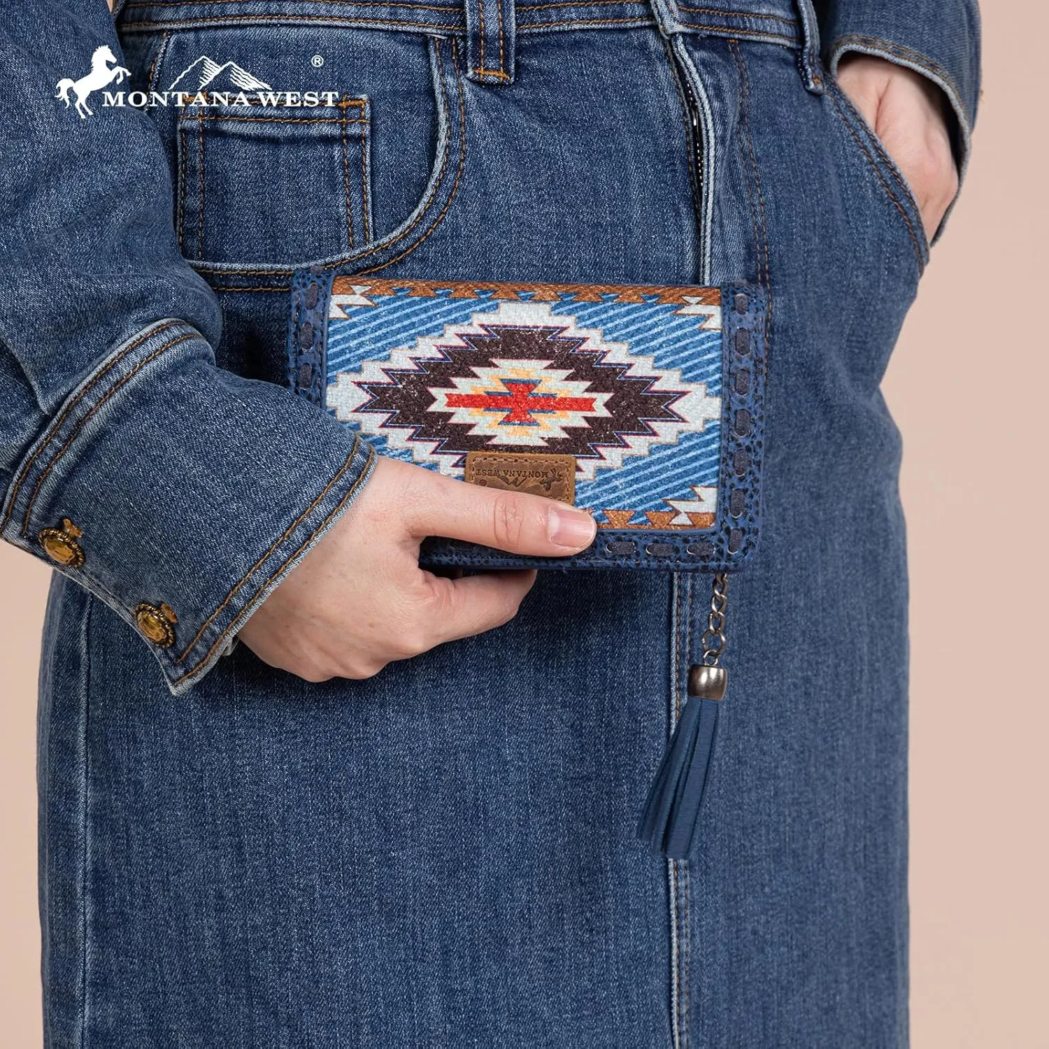 Montana West Aztec Womens Card Holder Wallet Western Wallet Clutch Purse for Women Ladies