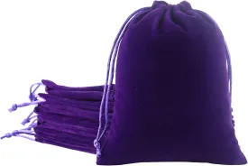 SANSAM Large Velvet Gift Bags with Drawstring, 10pcs 8.0x10.0 Inch Purple Drawstring Velvet Cloth Jewelry Pouches,Tarot Rune Bags