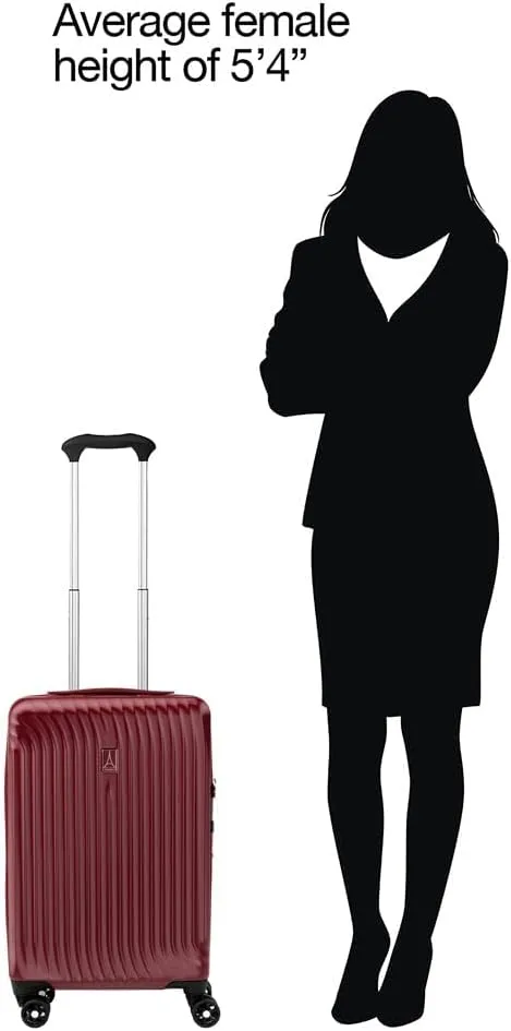 Travelpro Maxlite Air Hardside Expandable Luggage, 8 Spinner Wheels, Lightweight Hard Shell Polycarbonate, Cabernet, 2-Piece Set (21/25)