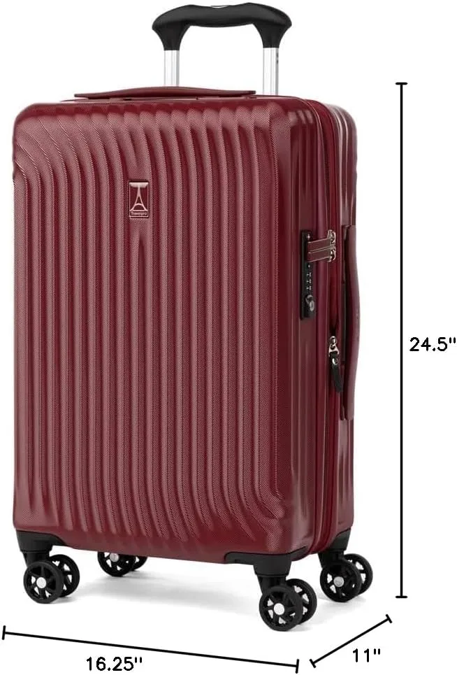 Travelpro Maxlite Air Hardside Expandable Luggage, 8 Spinner Wheels, Lightweight Hard Shell Polycarbonate, Cabernet, 2-Piece Set (21/25)