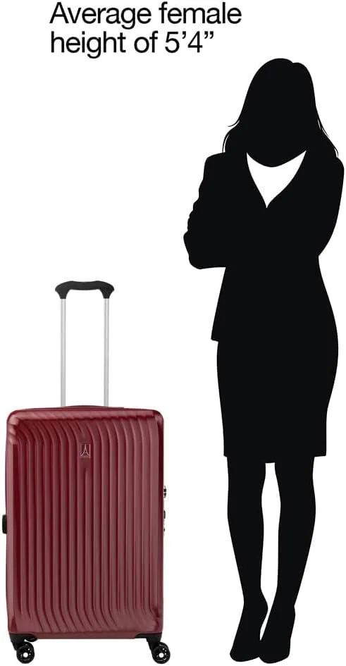 Travelpro Maxlite Air Hardside Expandable Luggage, 8 Spinner Wheels, Lightweight Hard Shell Polycarbonate, Cabernet, 2-Piece Set (21/25)