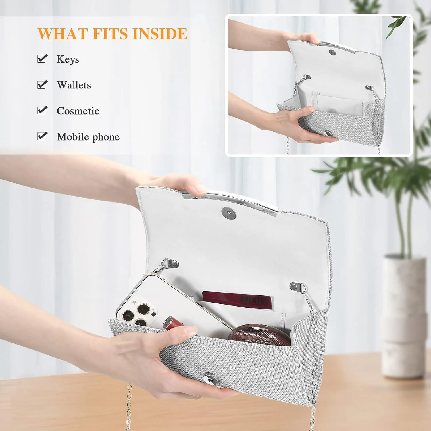 UBAYMAX Evening Bag Clutch Purses for Women Lady Girl Handbags Crossbody Bag Wedding Bag for Prom Party Wedding Engagement